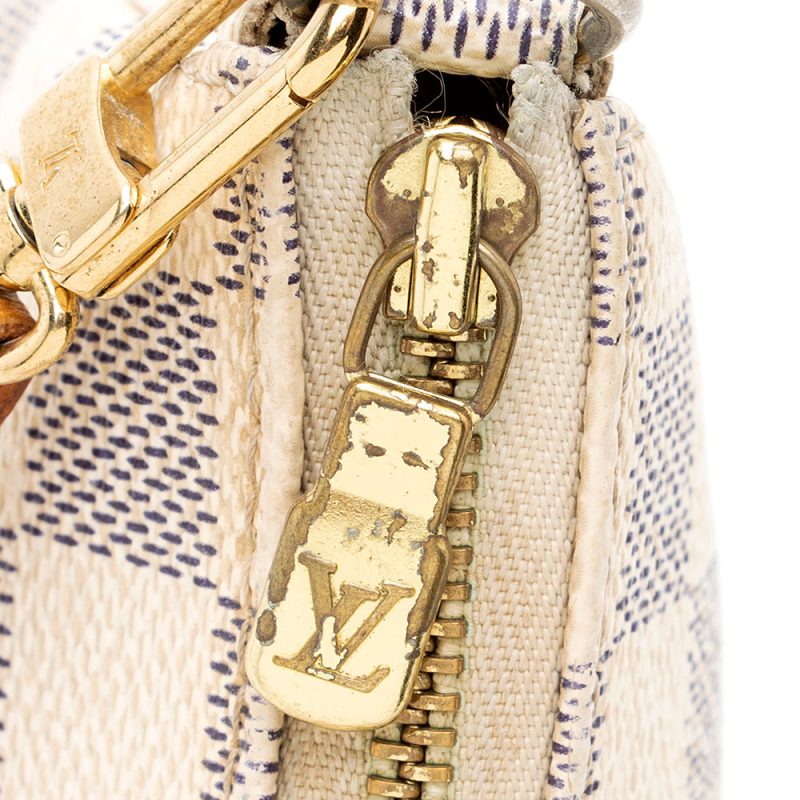 Louis Vuitton Damier Azur Pochette Accessoires - FINAL SALE (19120) - Logoexplore - Image 9