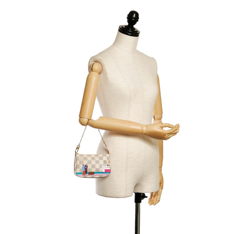 Louis Vuitton Damier Azur Pochette Accessories Illustre Transatlantic (32270) - Logoexplore - Image 5