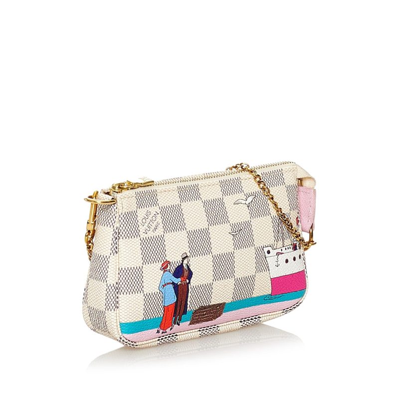 Louis Vuitton Damier Azur Pochette Accessories Illustre Transatlantic (32270) - Logoexplore - Image 2