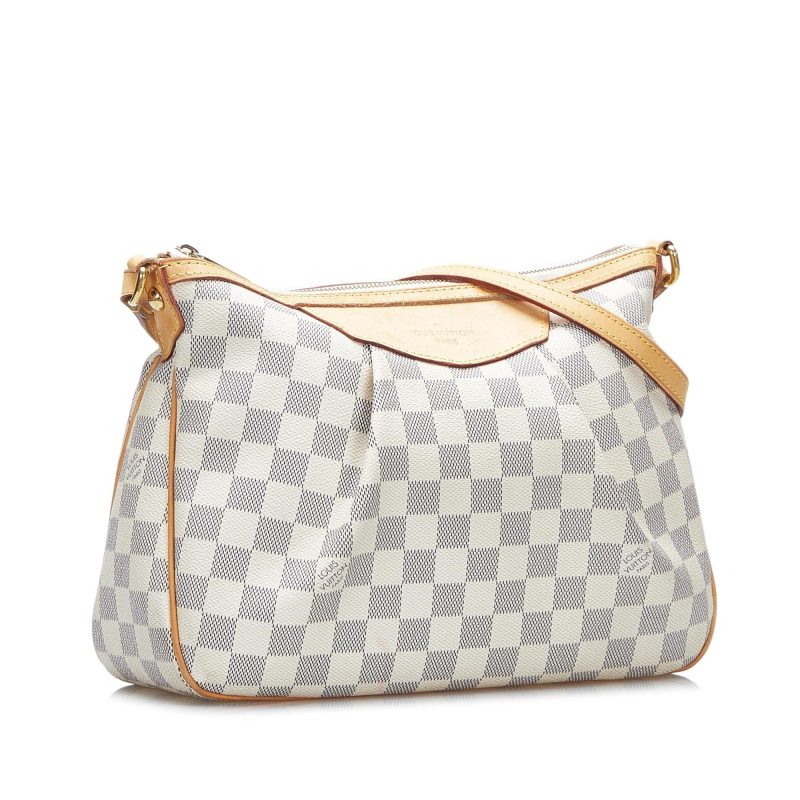 Louis Vuitton Damier Azur Siracusa PM (UyozDI) - Logoexplore - Image 2