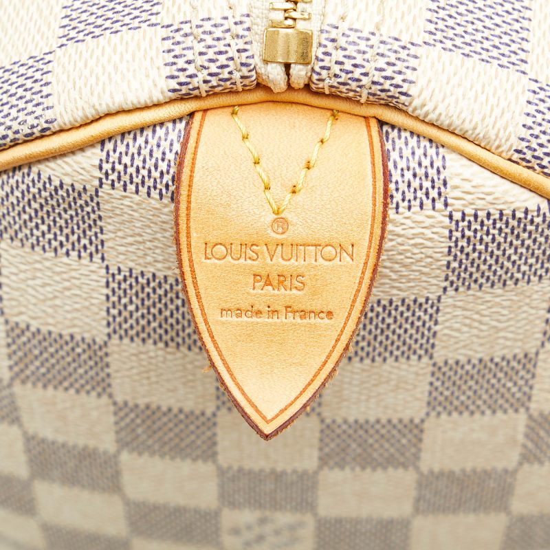 Louis Vuitton Damier Azur Speedy 30 (vR3YU9) - Logoexplore - Image 7