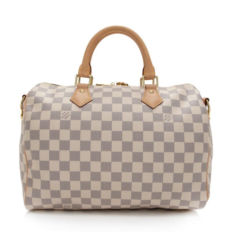 Louis Vuitton Damier Azur Speedy Bandouliere 30 Satchel (es0MQN) - Logoexplore - Image 3