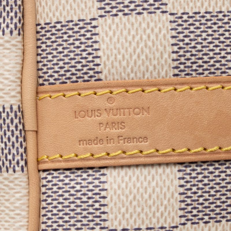 Louis Vuitton Damier Azur Speedy Bandouliere 30 Satchel (es0MQN) - Logoexplore - Image 8