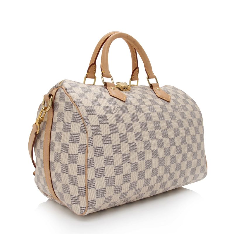 Louis Vuitton Damier Azur Speedy Bandouliere 30 Satchel (es0MQN) - Logoexplore - Image 2