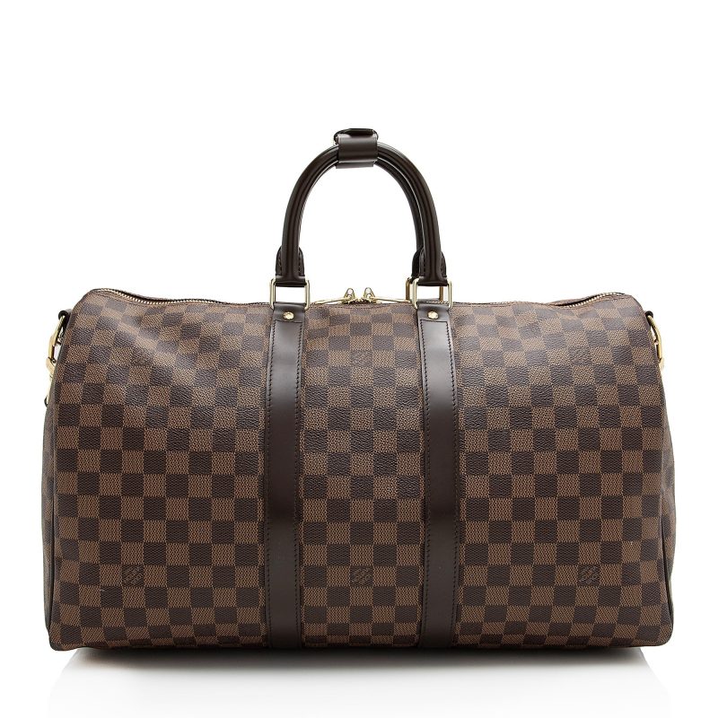 Louis Vuitton Damier Ebene Keepall Bandouliere 45 Duffel Bag (22790) - Logoexplore - Image 3