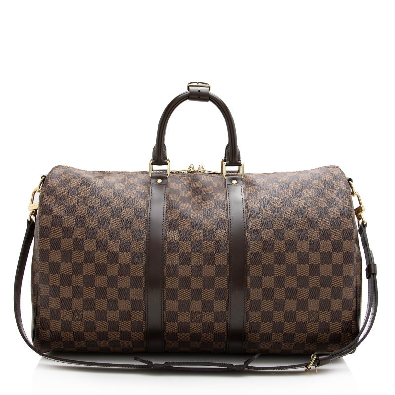 Louis Vuitton Damier Ebene Keepall Bandouliere 45 Duffel Bag (22790) - Logoexplore