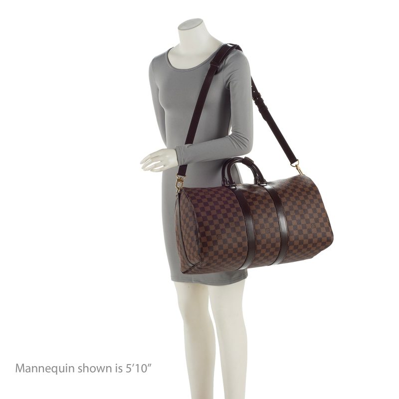 Louis Vuitton Damier Ebene Keepall Bandouliere 45 Duffel Bag (22790) - Logoexplore - Image 5