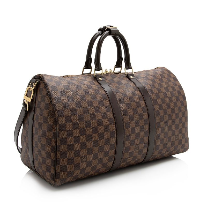 Louis Vuitton Damier Ebene Keepall Bandouliere 45 Duffel Bag (22790) - Logoexplore - Image 2
