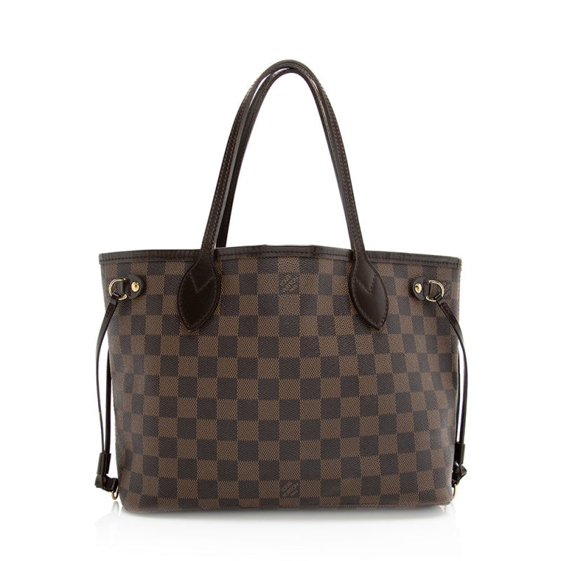 Louis Vuitton Damier Ebene Neverfull PM Tote (20385) - Logoexplore