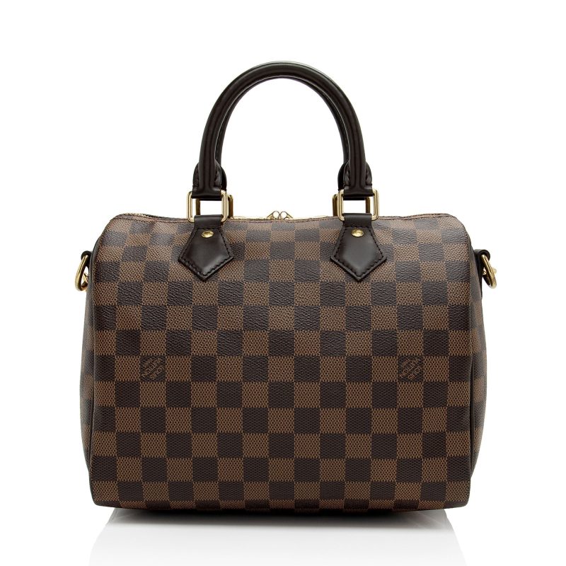 Louis Vuitton Damier Ebene Speedy Bandouliere 25 Satchel (El704A) - Logoexplore - Image 3