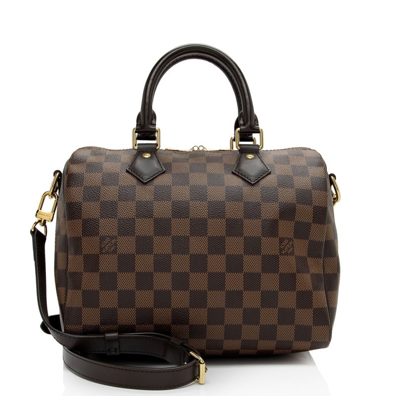 Louis Vuitton Damier Ebene Speedy Bandouliere 25 Satchel (El704A) - Logoexplore