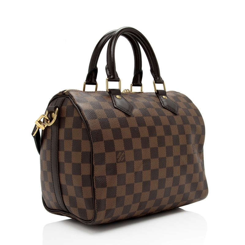Louis Vuitton Damier Ebene Speedy Bandouliere 25 Satchel (El704A) - Logoexplore - Image 2