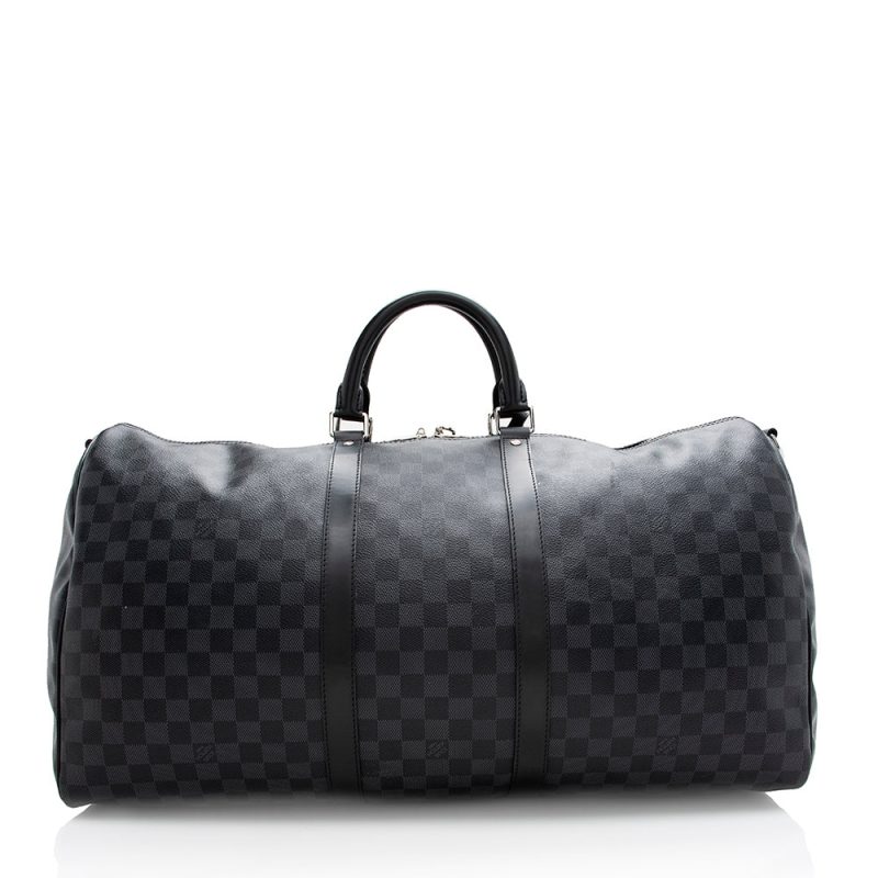 Louis Vuitton Damier Graphite Keepall Bandouliere 55 Duffel Bag (18775) - Logoexplore - Image 3