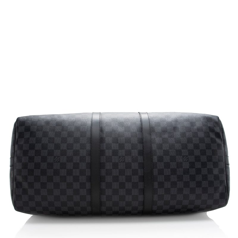 Louis Vuitton Damier Graphite Keepall Bandouliere 55 Duffel Bag (18775) - Logoexplore - Image 4