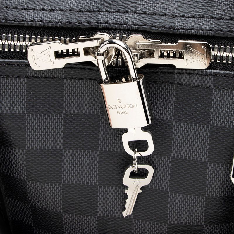 Louis Vuitton Damier Graphite Keepall Bandouliere 55 Duffel Bag (18775) - Logoexplore - Image 9