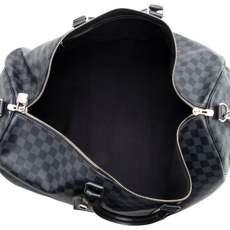 Louis Vuitton Damier Graphite Keepall Bandouliere 55 Duffel Bag (18775) - Logoexplore - Image 7