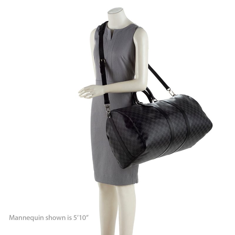 Louis Vuitton Damier Graphite Keepall Bandouliere 55 Duffel Bag (18775) - Logoexplore - Image 5