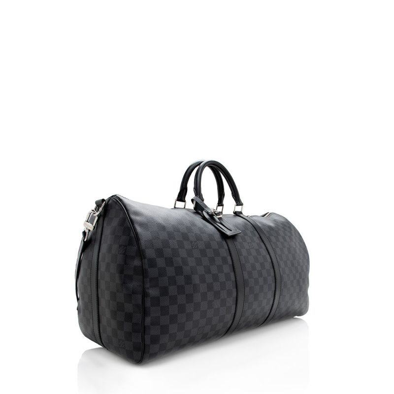 Louis Vuitton Damier Graphite Keepall Bandouliere 55 Duffel Bag (18775) - Logoexplore - Image 2