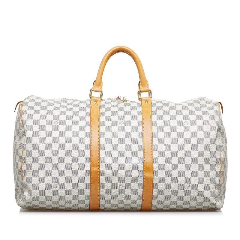 LOUIS VUITTON Damier Azur Keepall 50 Travel Bag - Logoexplore