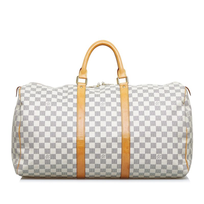 LOUIS VUITTON Damier Azur Keepall 50 Travel Bag - Logoexplore - Image 3