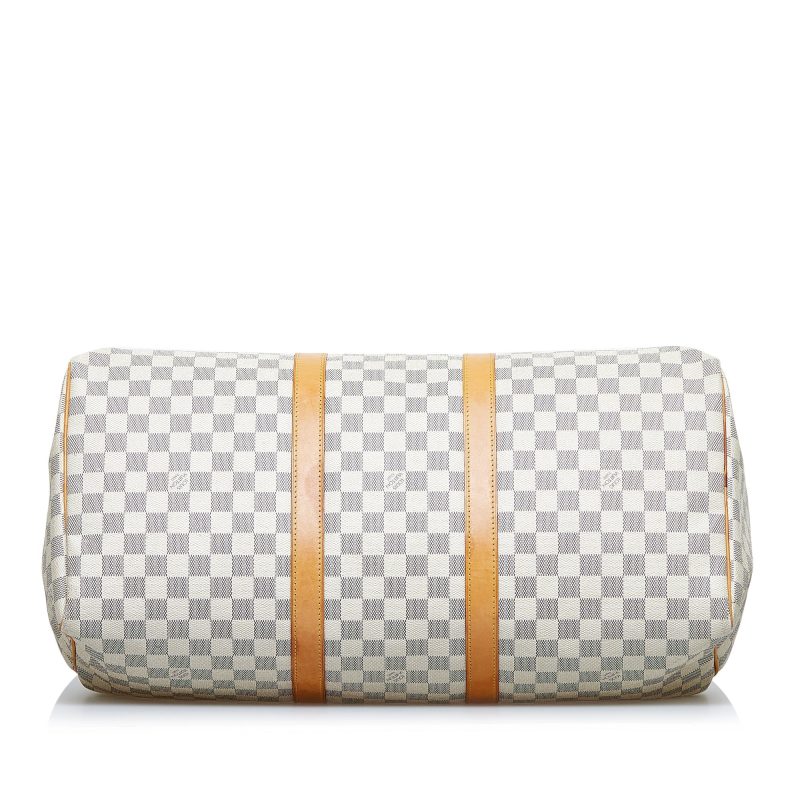 LOUIS VUITTON Damier Azur Keepall 50 Travel Bag - Logoexplore - Image 4