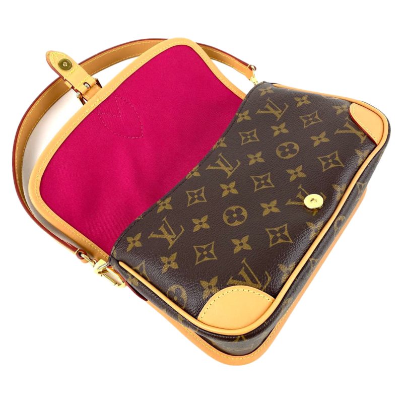 LOUIS VUITTON Diane Monogram Fuchsia w/Leather & Canvas Strap - Logoexplore - Image 6