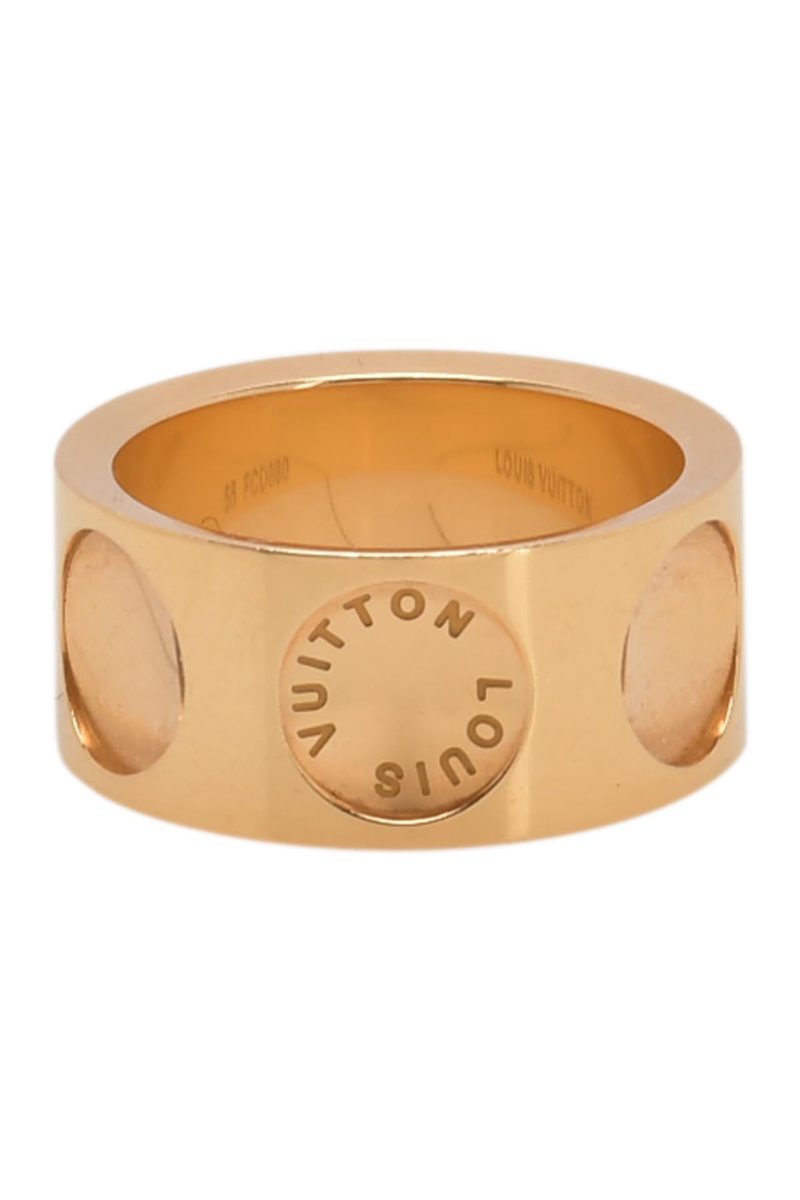 LOUIS VUITTON Empreinte 18K Yellow Gold Wide Band Ring - Logoexplore