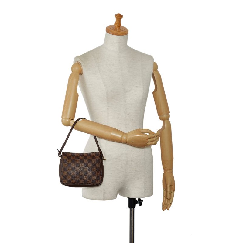 LOUIS VUITTON Damier Ebene Pochette Trousse Handbag - Logoexplore - Image 9