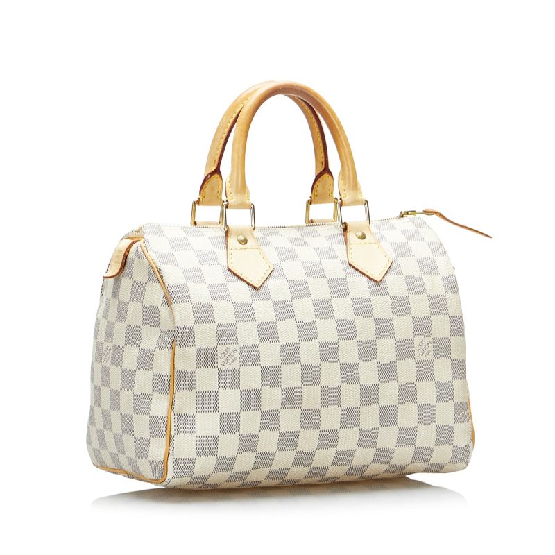 LOUIS VUITTON Damier Azur Speedy 25 White - Logoexplore - Image 3