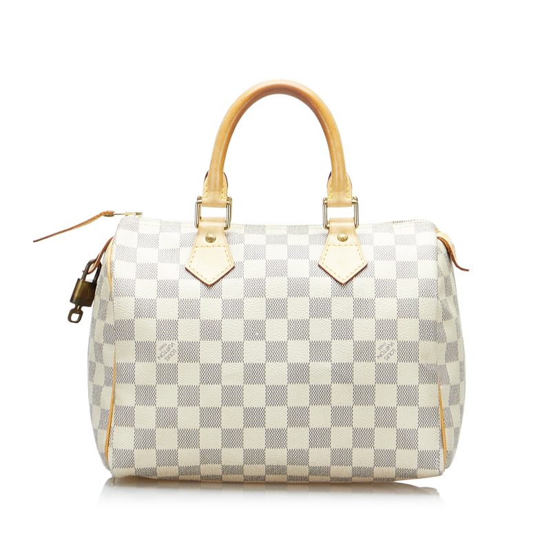 LOUIS VUITTON Damier Azur Speedy 25 White - Logoexplore - Image 4