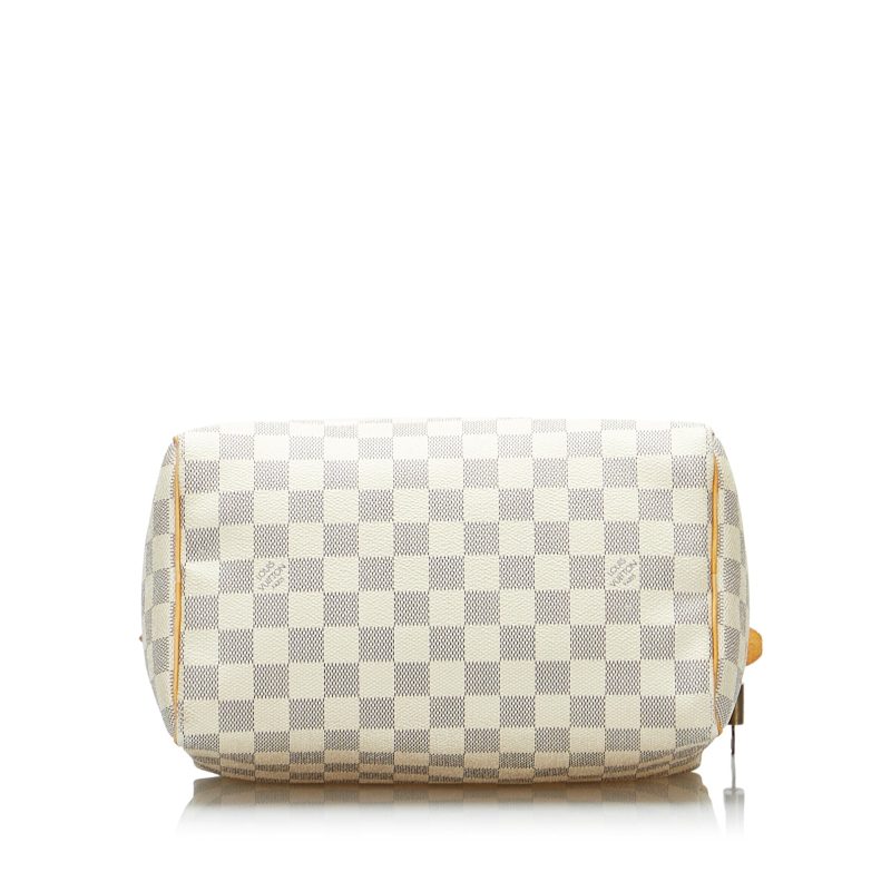 LOUIS VUITTON Damier Azur Speedy 25 White - Logoexplore - Image 5