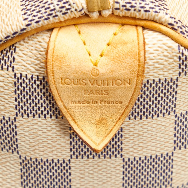 LOUIS VUITTON Damier Azur Speedy 25 White - Logoexplore - Image 7