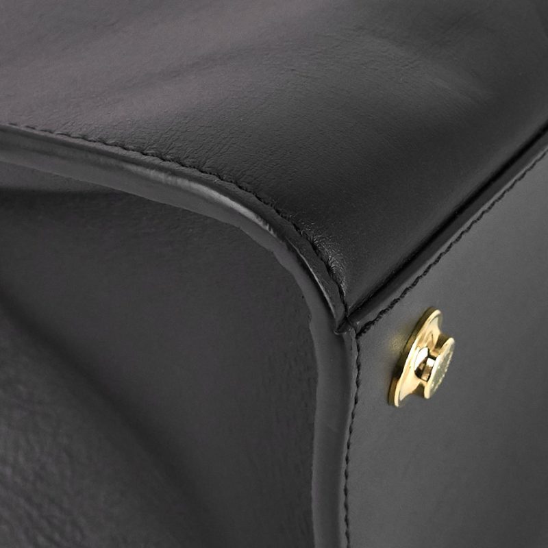 LOUIS VUITTON City Steamer MM Black Creme Bourgogne Calfskin Tote Bag - Logoexplore - Image 9