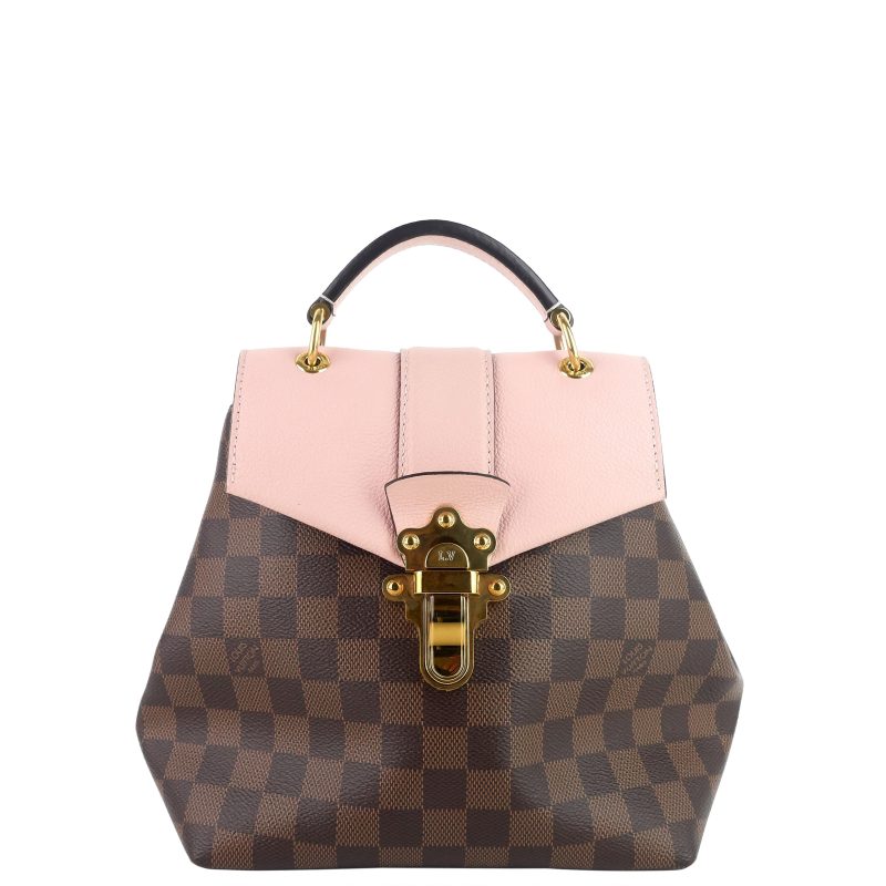 LOUIS VUITTON Clapton Damier Ebene Canvas Backpack Bag - Logoexplore