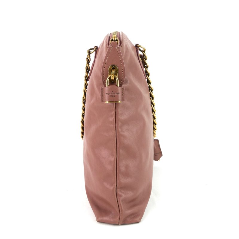 LOUIS VUITTON Cuir Boudoir Lockit Leather Chain Tote Bag - Logoexplore - Image 3