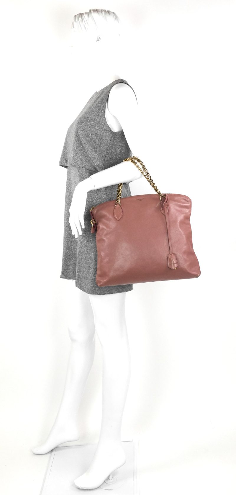 LOUIS VUITTON Cuir Boudoir Lockit Leather Chain Tote Bag - Logoexplore - Image 9