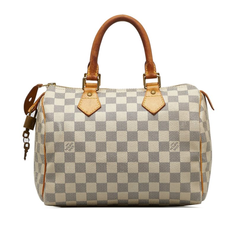 LOUIS VUITTON Damier Azur Speedy 30 Boston Bag - Logoexplore - Image 3