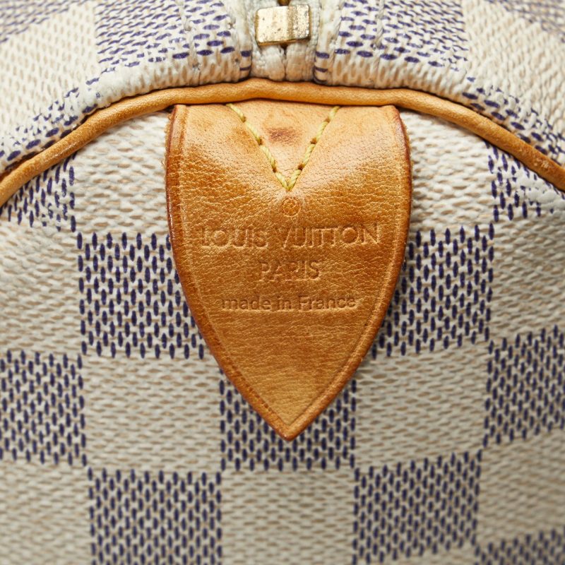 LOUIS VUITTON Damier Azur Speedy 30 Boston Bag - Logoexplore - Image 7