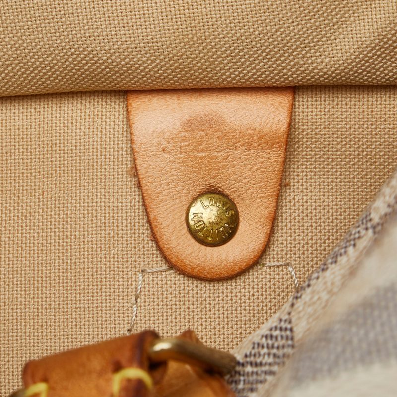 LOUIS VUITTON Damier Azur Speedy 30 Boston Bag - Logoexplore - Image 9