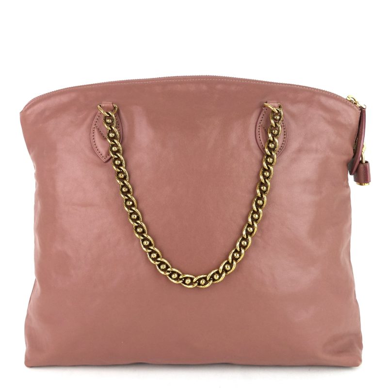 LOUIS VUITTON Cuir Boudoir Lockit Leather Chain Tote Bag - Logoexplore - Image 2