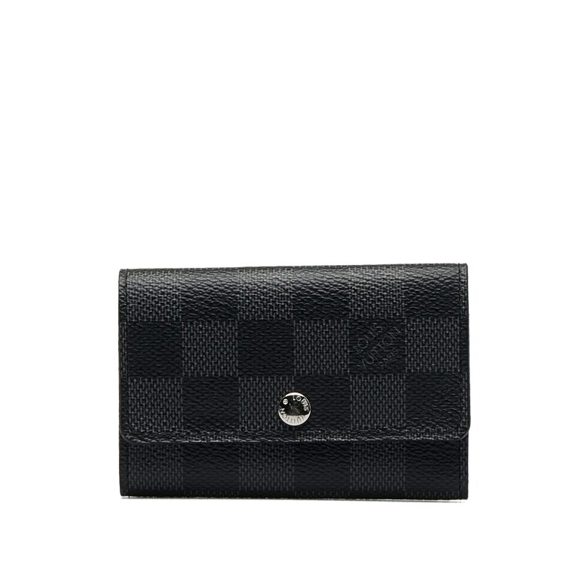 LOUIS VUITTON Damier Graphite 6 Key Holder - Logoexplore