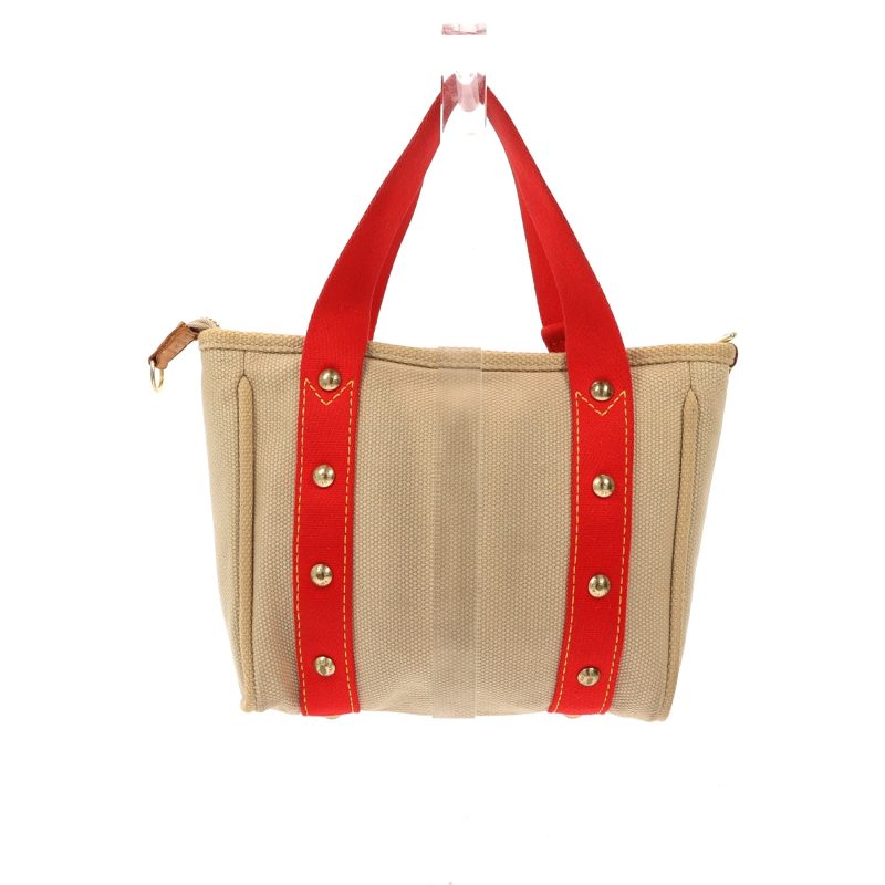LOUIS VUITTON Handbag in Beige Fabric - Logoexplore - Image 3