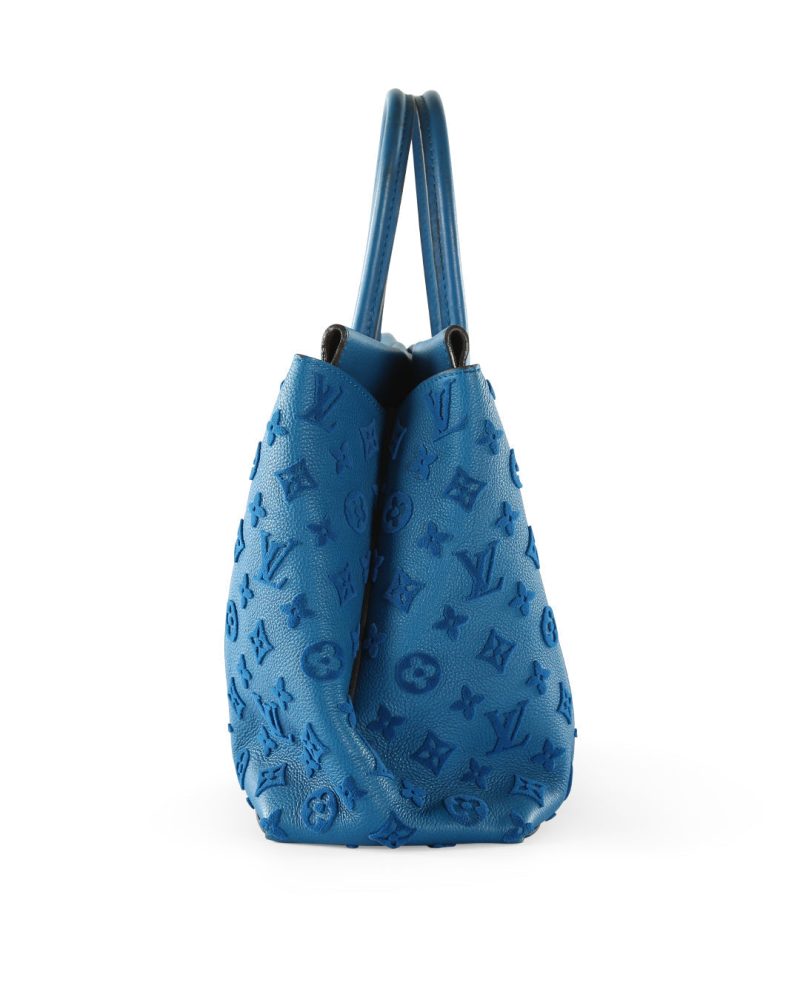 LOUIS VUITTON Blue Leather W GM Bag - Logoexplore - Image 4