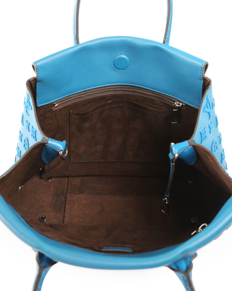 LOUIS VUITTON Blue Leather W GM Bag - Logoexplore - Image 8