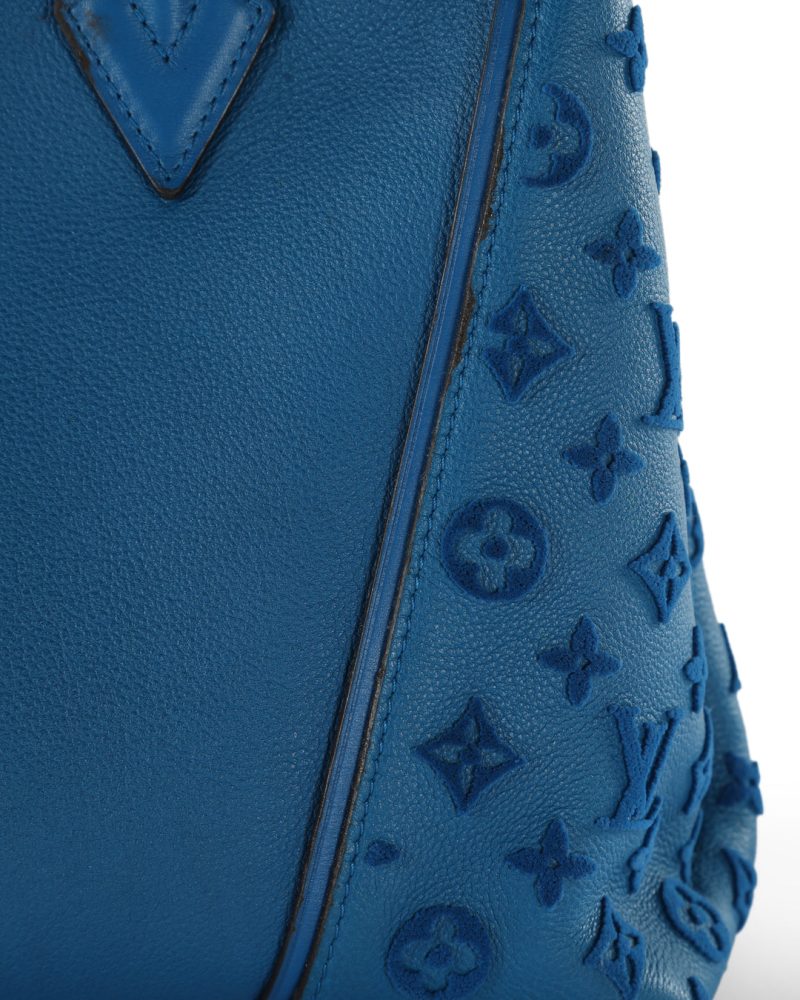 LOUIS VUITTON Blue Leather W GM Bag - Logoexplore - Image 10