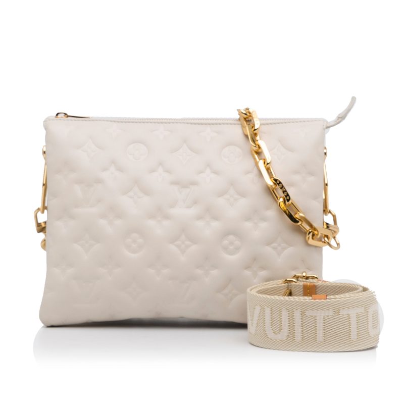 Louis Vuitton Coussin PM White Monogram Empreinte - Logoexplore