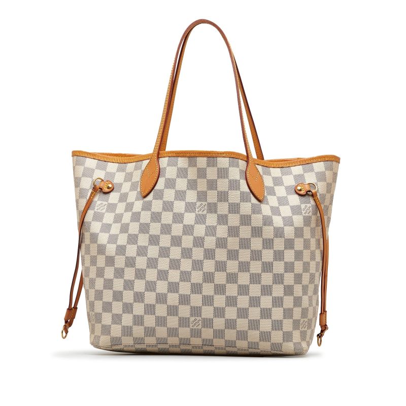 LOUIS VUITTON Damier Azur Neverfull MM Tote Bag - Logoexplore