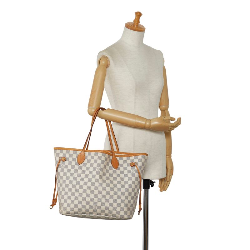LOUIS VUITTON Damier Azur Neverfull MM Tote Bag - Logoexplore - Image 10