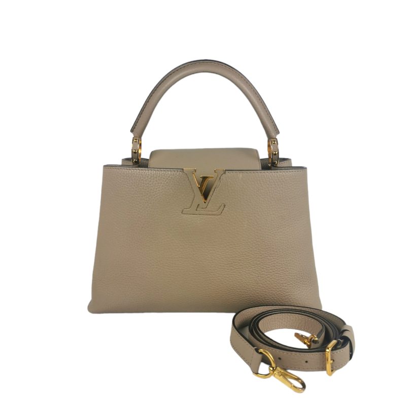 Louis Vuitton Capucines MM Beige Taurillon - Logoexplore