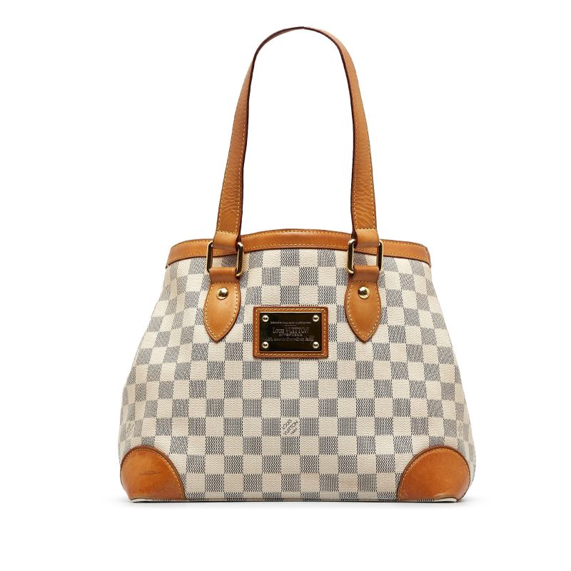 LOUIS VUITTON Damier Azur Hampstead PM Tote Bag - Logoexplore